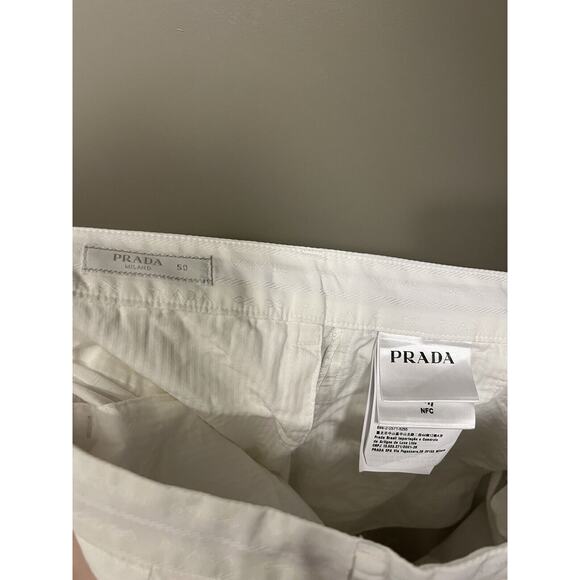 Prada White Logo Shorts - Men’s Size 50 Italian - EUC - AUTHENTIC - Picture 11 of 16